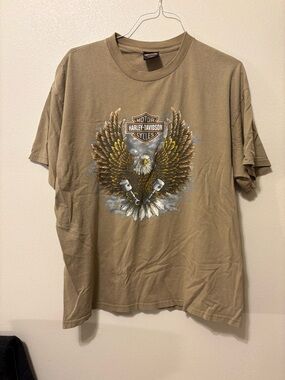 Harley-Davidson Tan Eagle Wing Graphic Tee